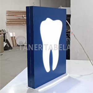 Dişçi Tabelası 70x50 cm Şişme harf ışıklı	